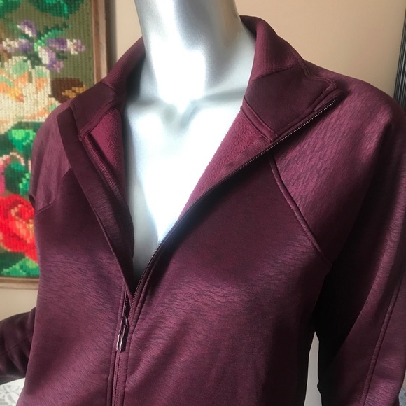 Under Armour ColdGear Women’s Medium Full Zip Fleece Jacket Mock Neck Red - Picture 10 of 16